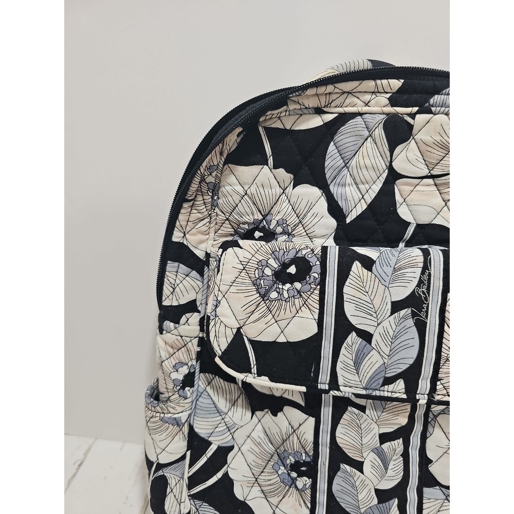 Vera Bradley Camellia Pattern Quilted Backpack - Picture 2 of 15